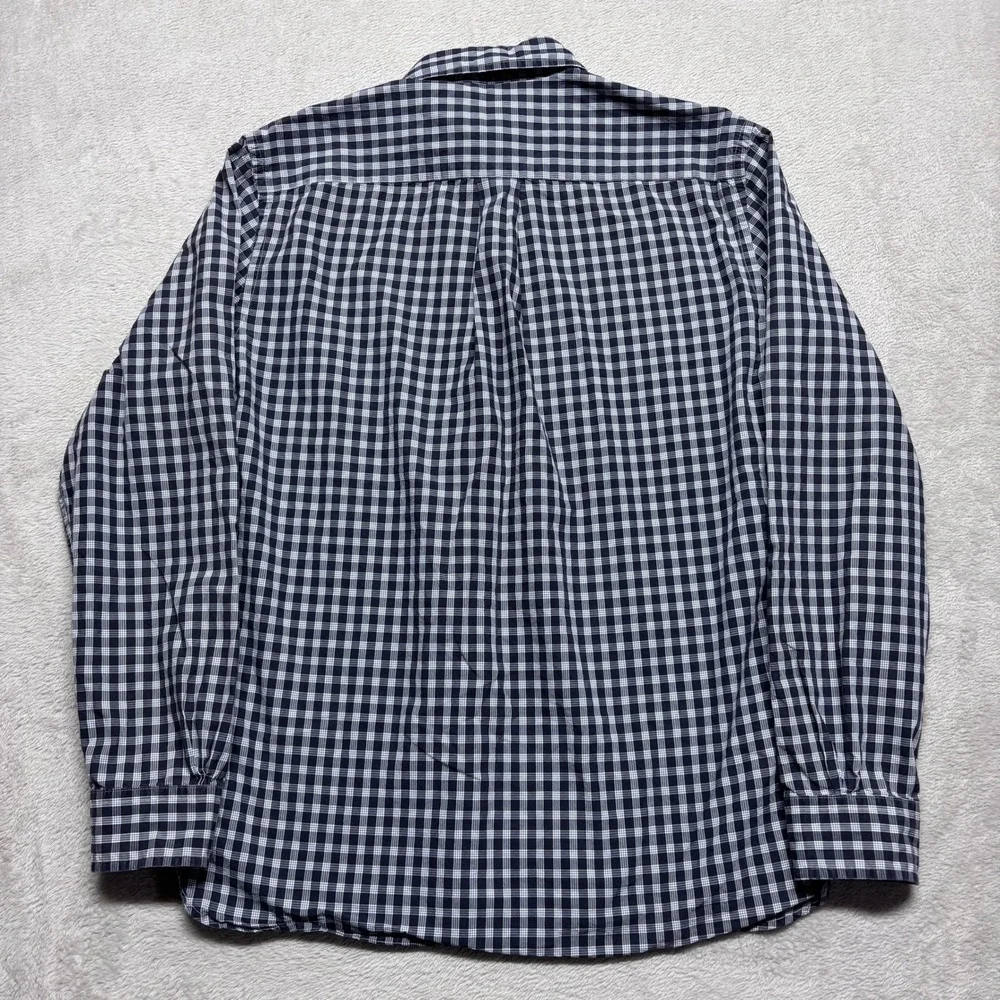 Brooks Brothers Red Fleece Mens Medium Blue Check Button Down Shirt